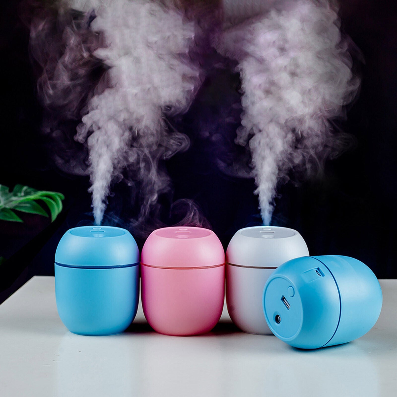 Portable Mini Air Humidifier USB Desktop Humidifier for Car Bedroom Air Diffuser Fogger Mist Maker Sprayer with LED Night Lamp
