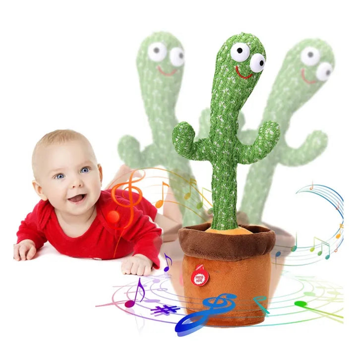 Cute Dancing Cactus Toy for Kids | Talking Dancing Shaking & Talk Back with Lights | Happy Birthday Gift