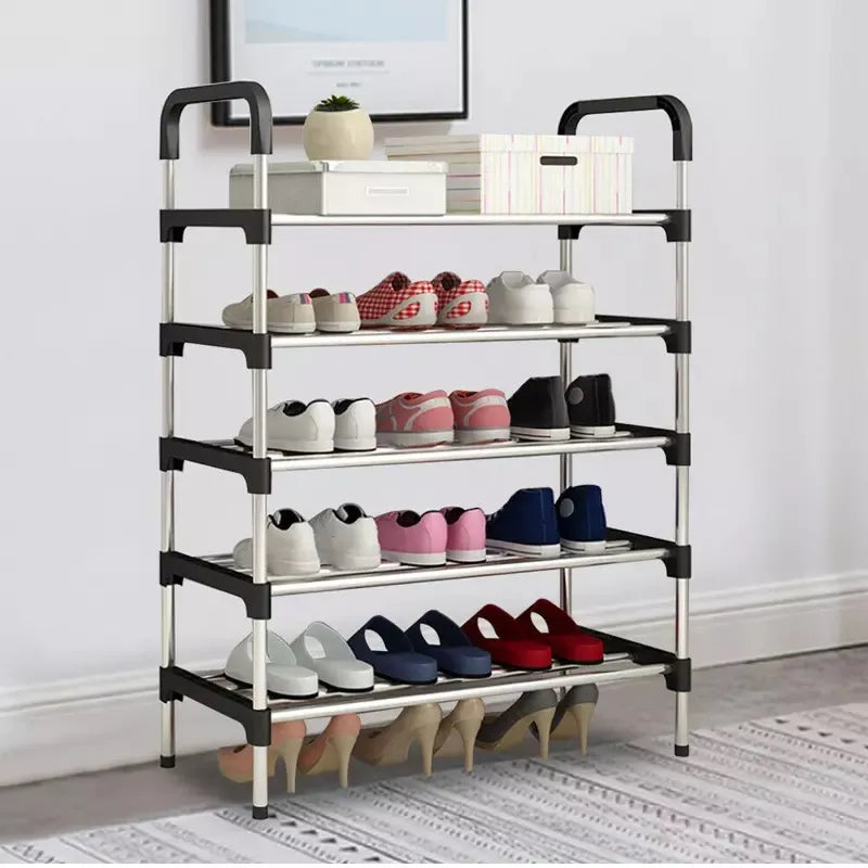 5 Layer Shoe Rack Multifunctional Book Rack Accessories Rack for Home and Office Durable Non Breakable Shoe Organizer Stainless Steel Layer Imported Shoe Rack Easy Assembly