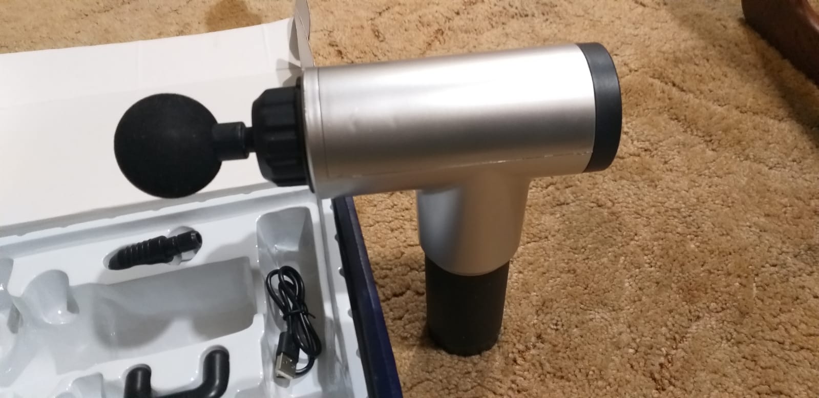 Deep Tissue Massager Fascial Deep Muscle Fitness Chargeable Massager Leg Deep Full Body Relaxation Machine for Unisex. Imported & powerful, massage_pakistan,_massager Imported Model Facial BLD-320 (Fascial Massage_) USB cable