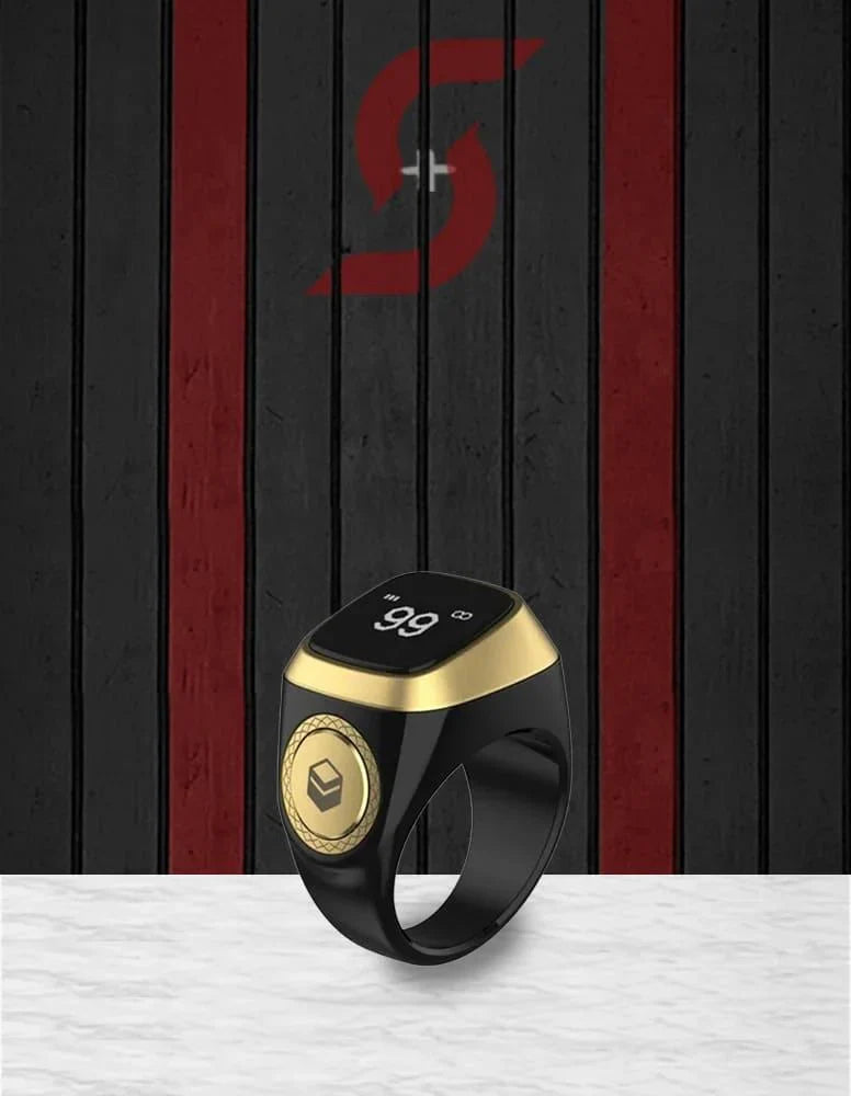 Muslim Iqibla Zikr Ring Digital Counter Tasbeeh Smart Tasbih Tally Counter Ring for Muslims Zikr Digital Tasbeeh 5 Prayer Time Encounter and Prayer Reminder