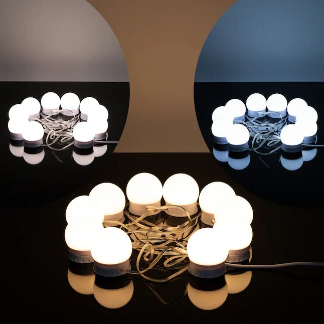 10 Bulb Vanity Light (3 Modes) USB Operated