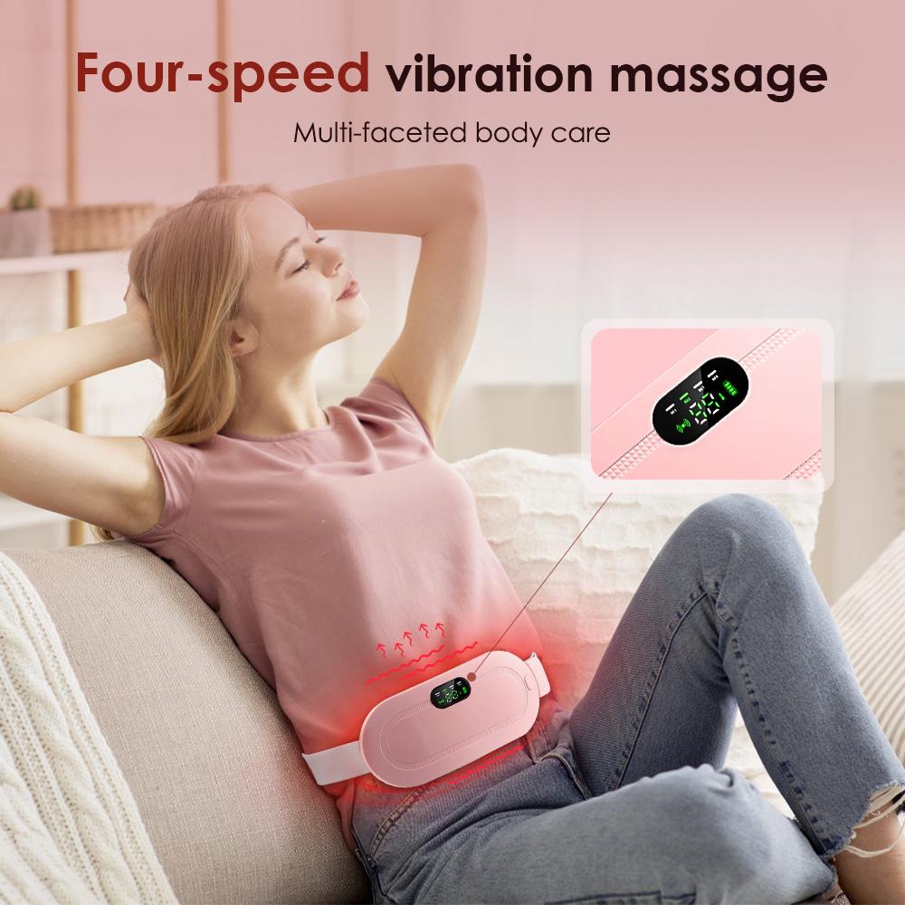 Portable Menstrual Heating Pad Warm Palace Waist Belt Period Cramp Massager Menstrual Heating Pad Dysmenorrhea Relieving Belt with box