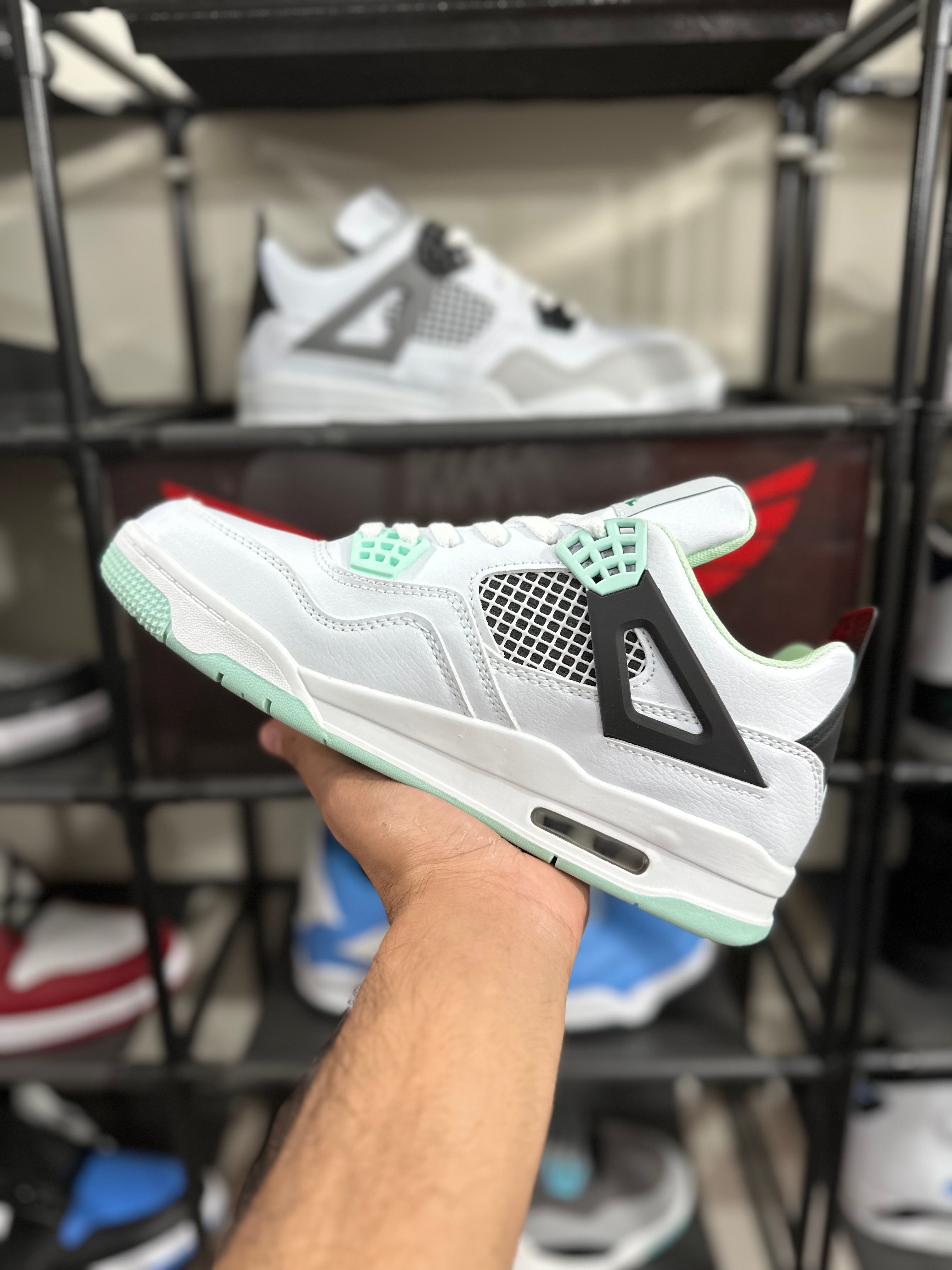 Aj 4 White green