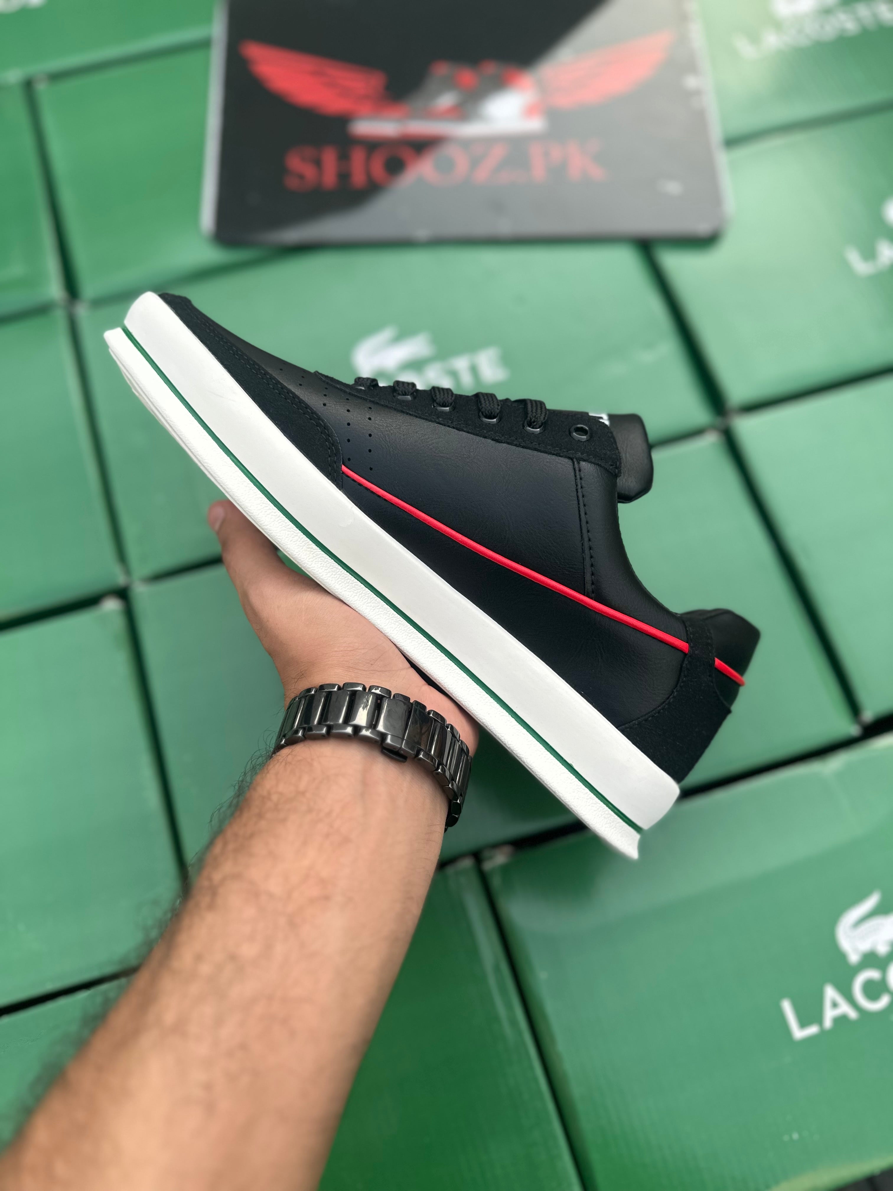 Lacosste Trainers Black- Premium batch