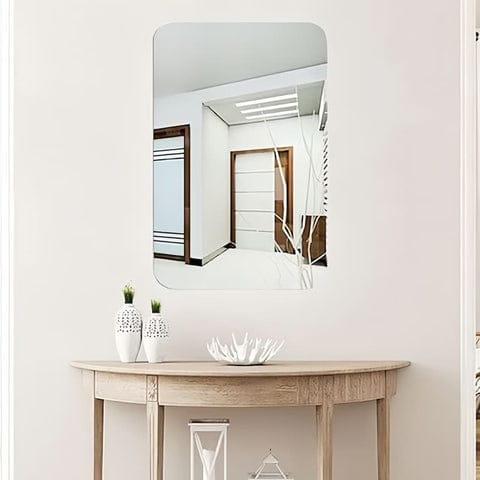 Frameless Square Acrylic Wall Mirror Set – Self-Adhesive & Shatterproof