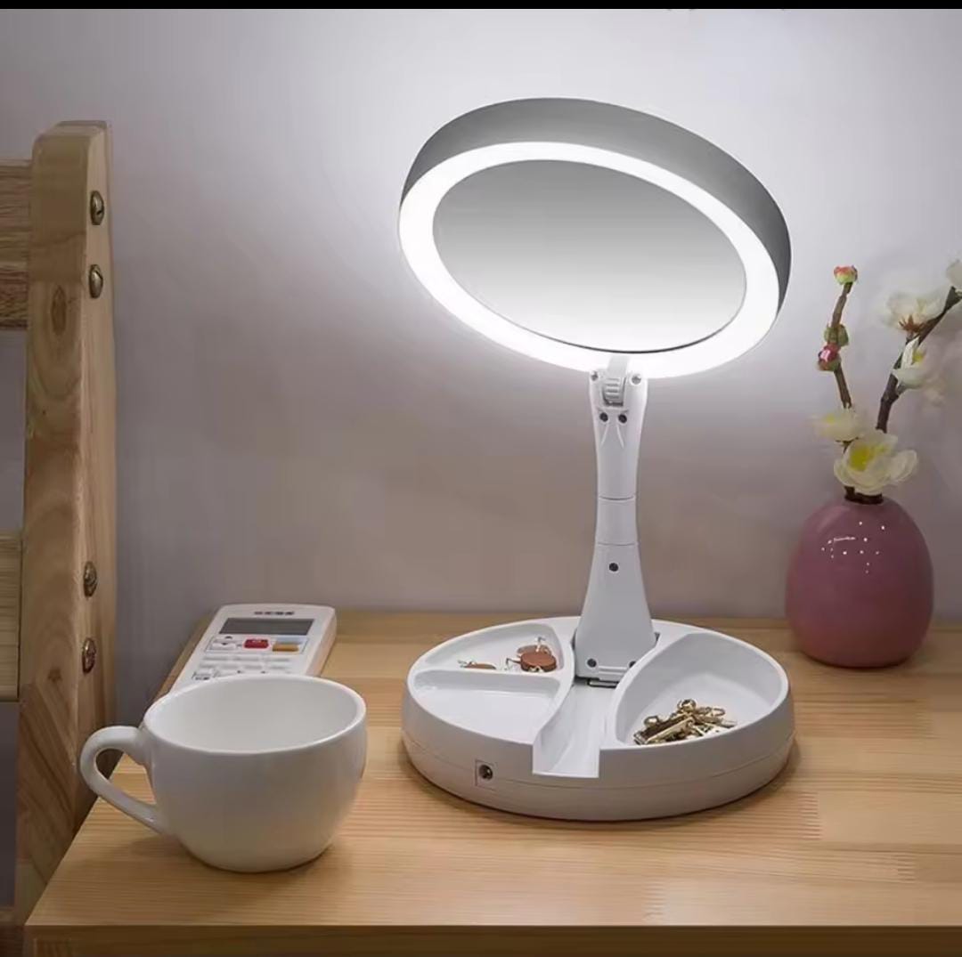 MyFold Jing Dual-Mirror LED Vanity Mirror with 10x Magnification