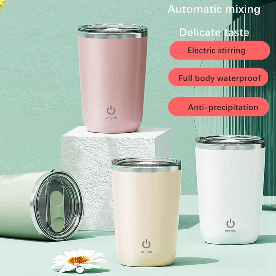 Rechargeable Stirring Mug Electric Mixing Cup for Perfect Drinks