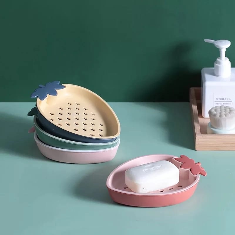 Cute Strawberry Soap Dish - Self-Draining & Stylish Bathroom Decor