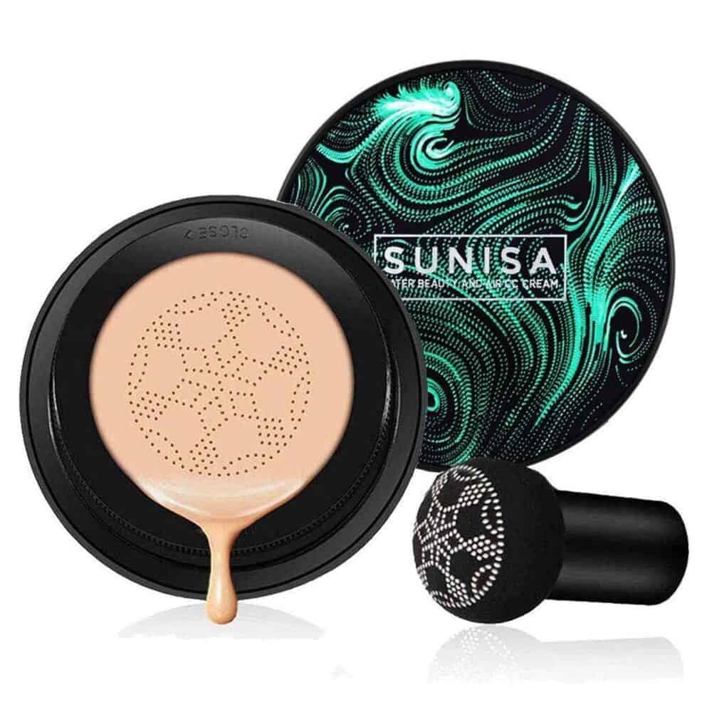 Sunisa Water Beauty and Air CC Cream Cushion Foundation with Mushroom Head Applicator