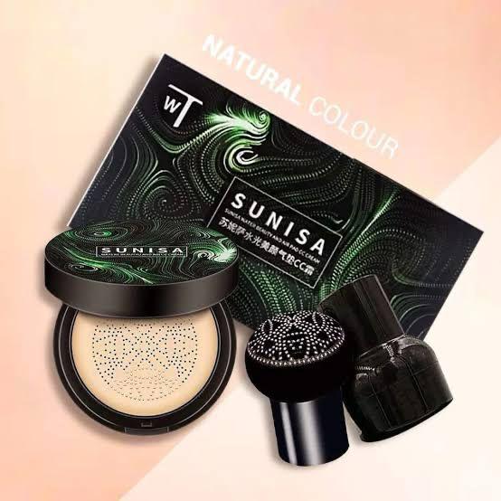 Sunisa Water Beauty and Air CC Cream Cushion Foundation with Mushroom Head Applicator