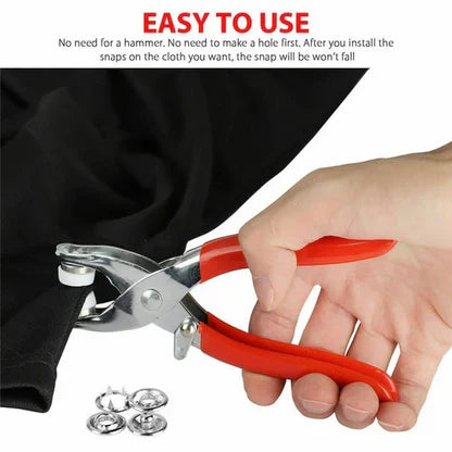 Metal Snap Button Plier, Metal Tich Buttons Plier, Hand Pressure Plier, Buckle Installation Tool, Button Snap Fastener Kit