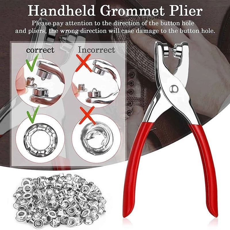 Metal Snap Button Plier, Metal Tich Buttons Plier, Hand Pressure Plier, Buckle Installation Tool, Button Snap Fastener Kit