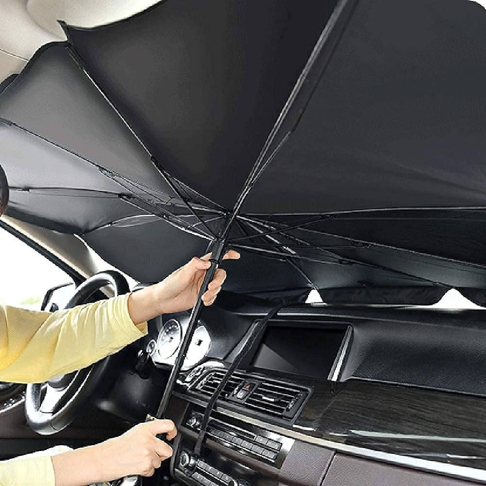 Car Umbrella Sun Shade Cover for Windshield UV Reflecting Foldable Front Car Sunshade Umbrella