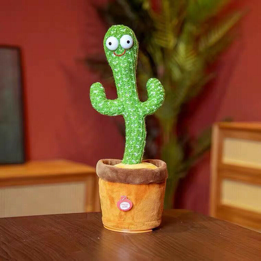 Cute Dancing Cactus Toy for Kids | Talking Dancing Shaking & Talk Back with Lights | Happy Birthday Gift