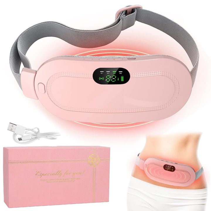 Portable Menstrual Heating Pad Warm Palace Waist Belt Period Cramp Massager Menstrual Heating Pad Dysmenorrhea Relieving Belt with box