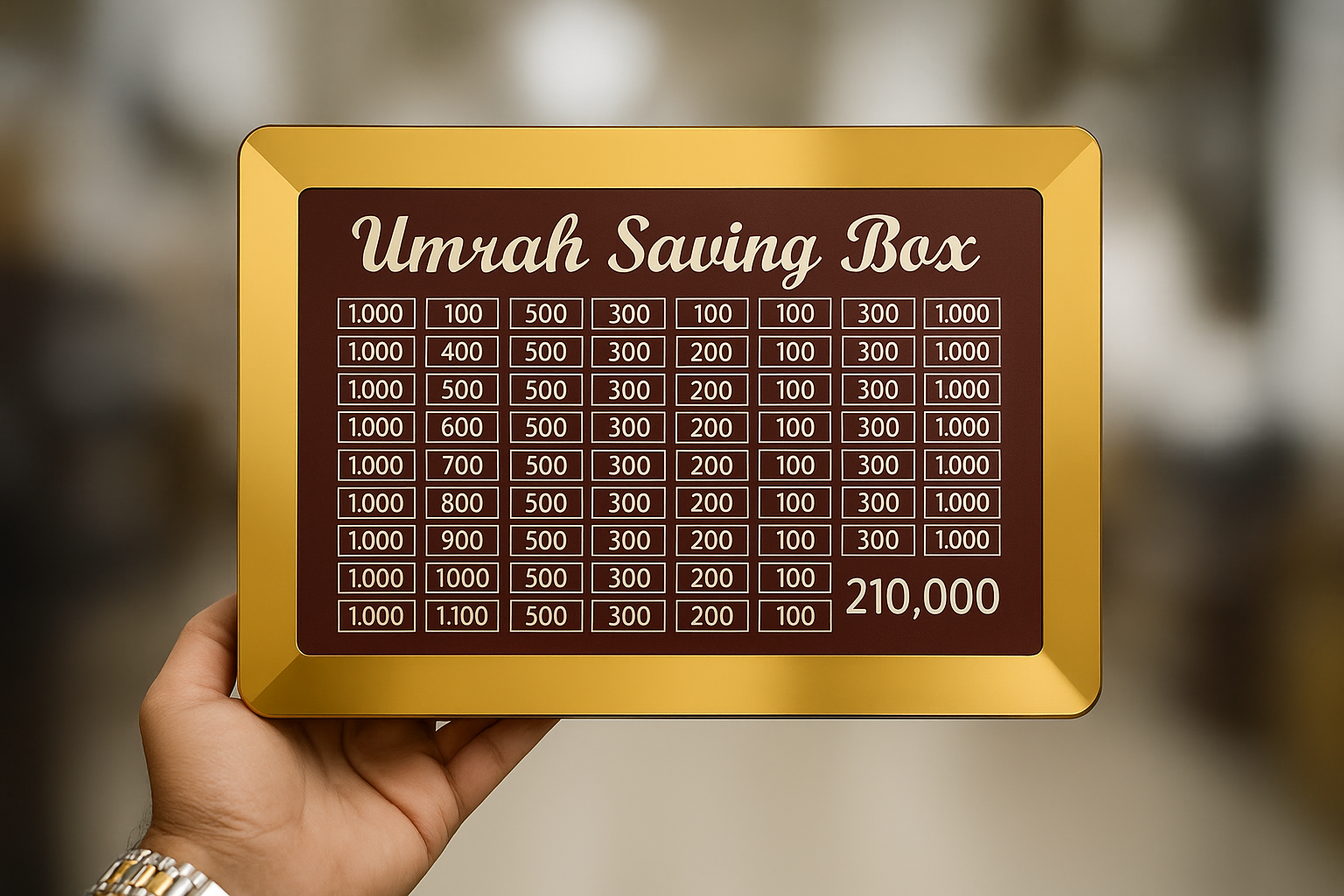 Umrah saving box- 210 000 pkr