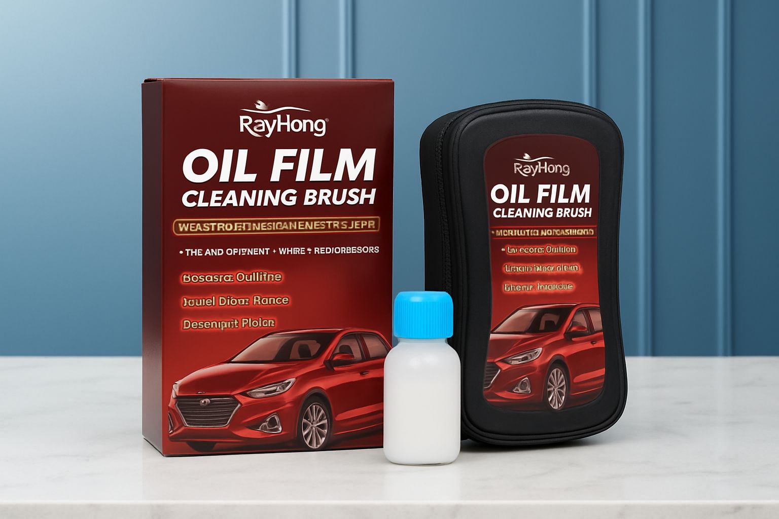 RayHong Oil Film Cleaning Brush Kit – Restore Crystal Clear Windshields