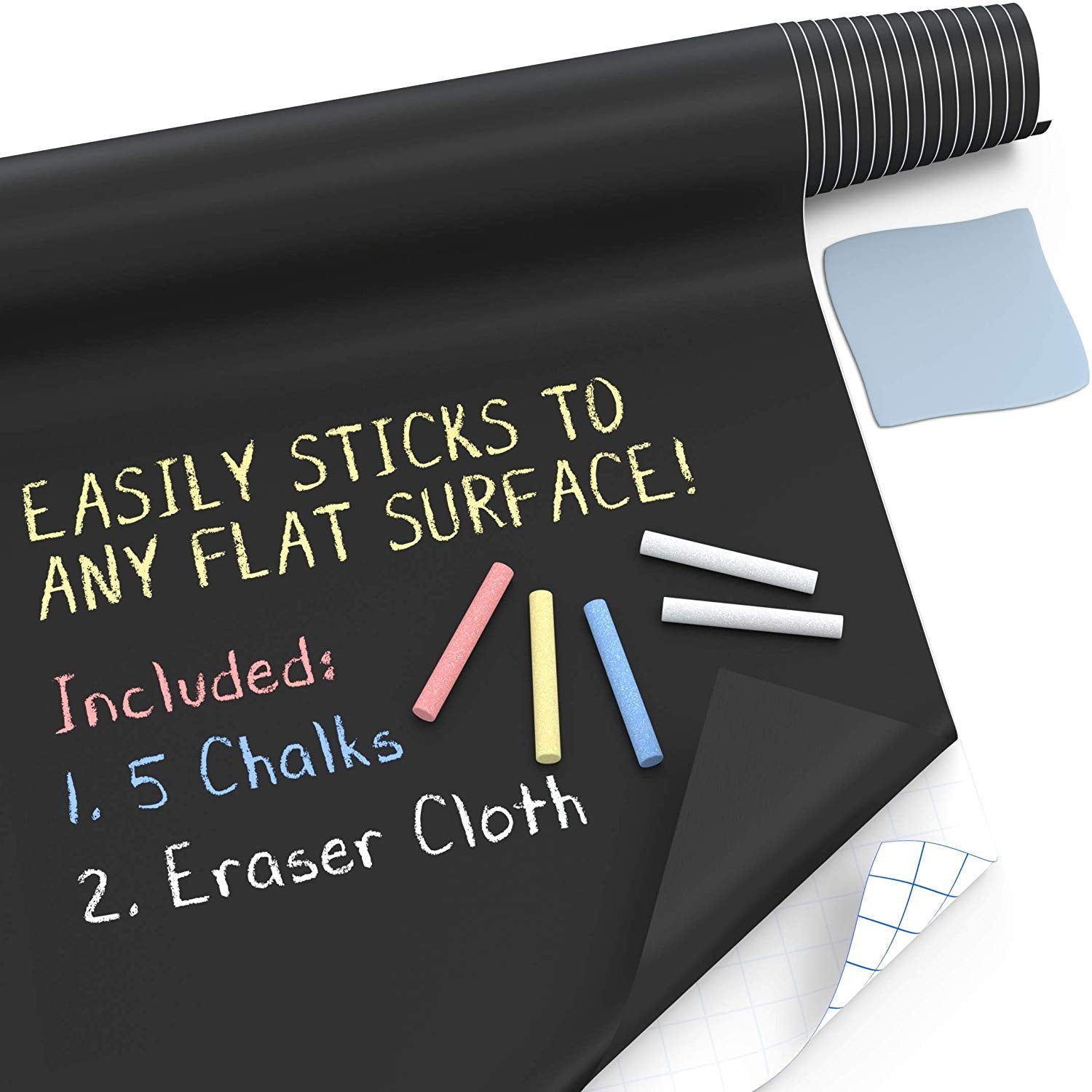 Self Adhesive Erasable Green&Black Board Sticker For Writing with Chalk (60x200 cm)